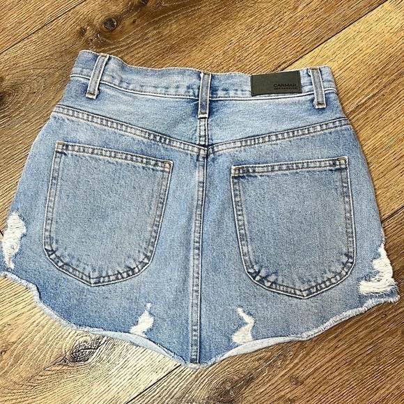 Carmar Beatrice Zip Front Mini Skirt with Rhinestone Trim Size 26 - Picture 4 of 8